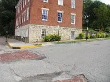Parking outside a train station.
