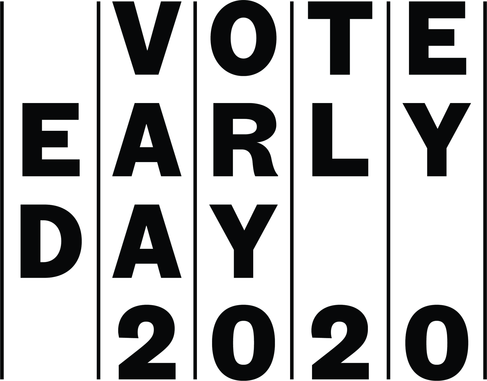 Vote Early Day 2020, October 24 in large black print on a white background