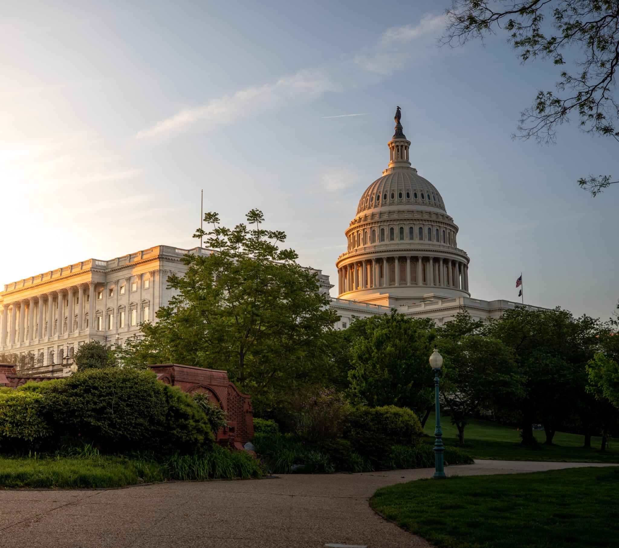 Sunrise at the US Capitol in Washington DC