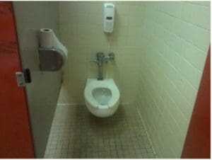 Interior of a restroom.