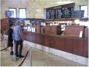 Interior of station.