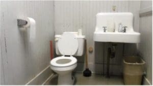 Interior of a restroom.