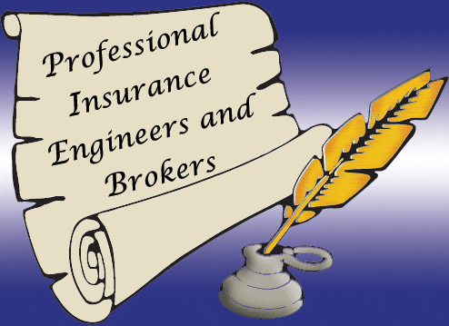Complete Equity Markets logo. A Paper scroll with a feather ink pen in an inkwell. Text read professional insurance engineers and brokers.